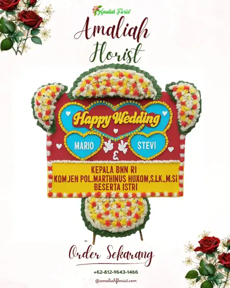 Papan Bunga Pernikahan Tohpati